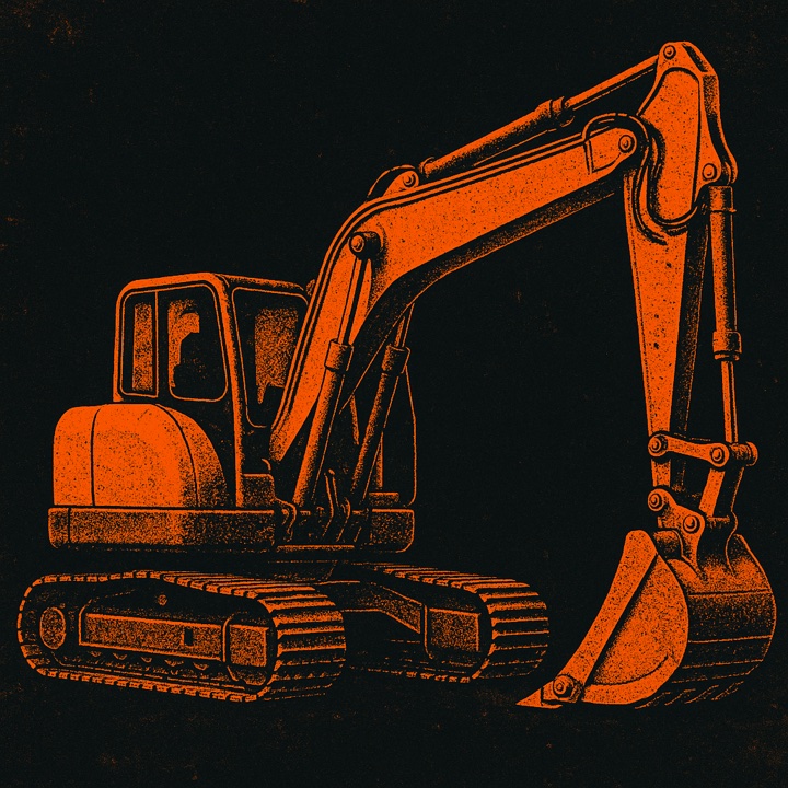 Illustration av Take-Job TB290 midigrävare